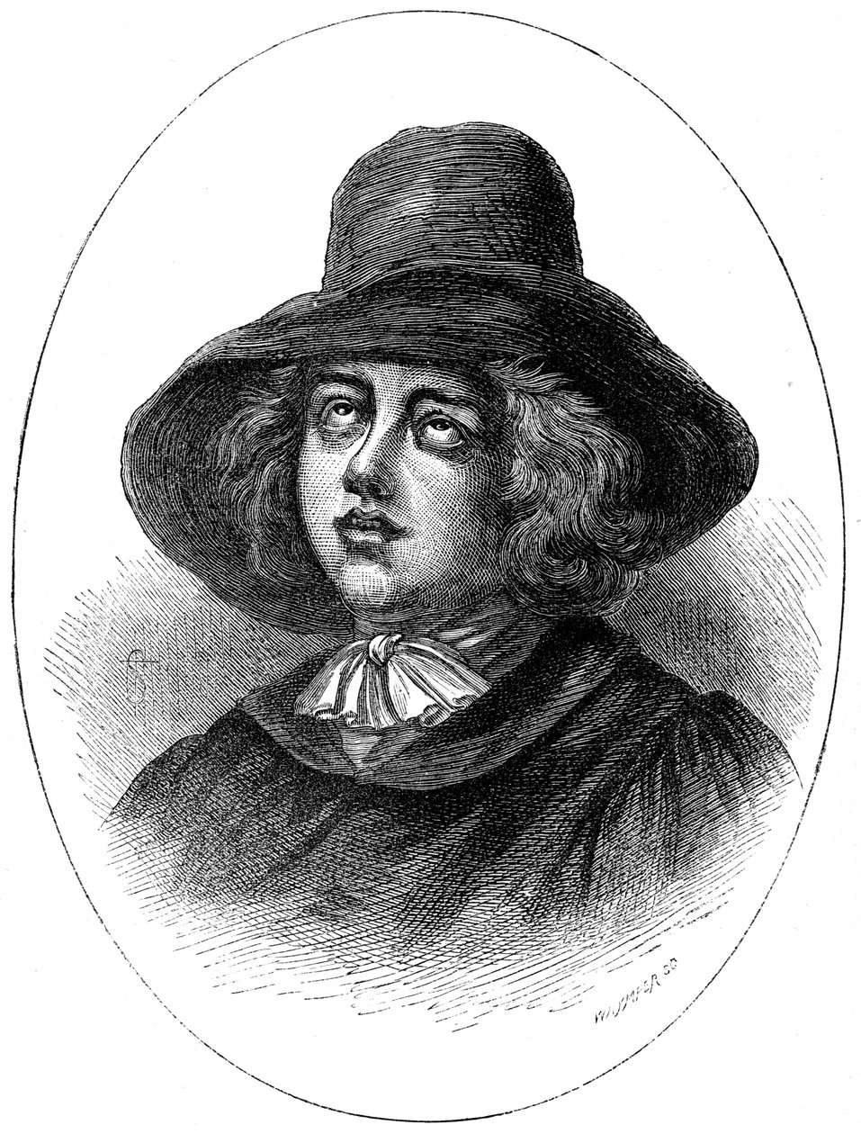 George Fox, założyciel kwakrów, XVII w. ok. 1880 r. autorstwa Whymper