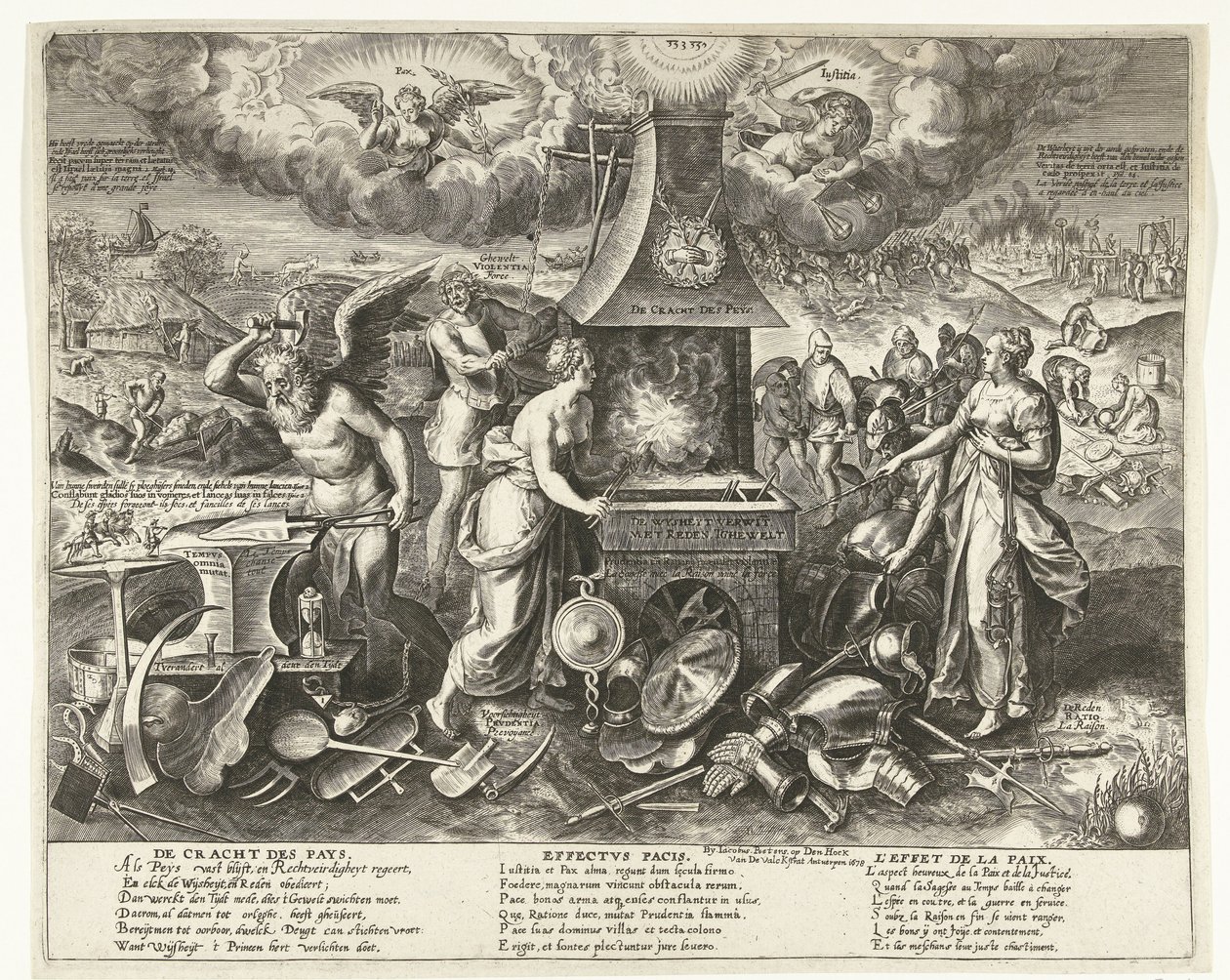 Moc pokoju, 1678 The Power of the Pays (tytuł na obiekcie) autorstwa Wierix