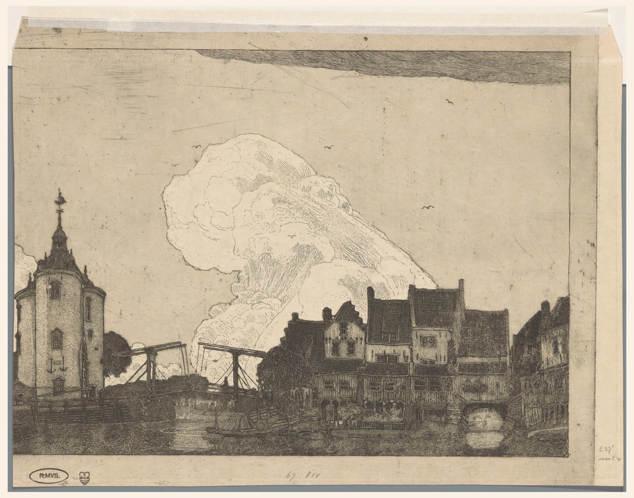Port w Enkhuizen (oryginalny tytuł) autorstwa Wijnand Otto Jan Nieuwenkamp (signed by artist)