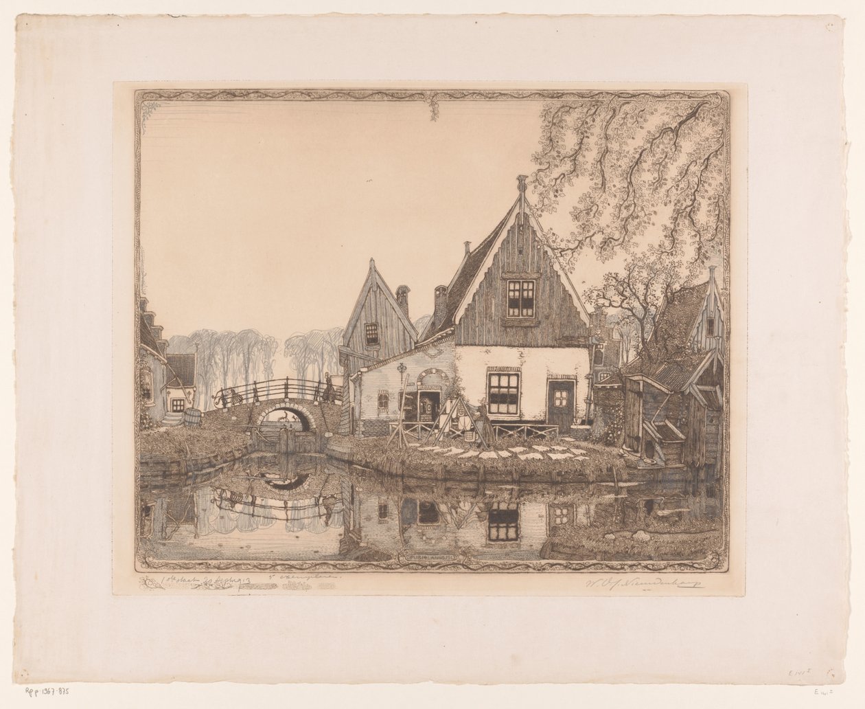 Ładny zamek (oryginalny tytuł na obiekcie) autorstwa Wijnand Otto Jan Nieuwenkamp (signed by artist)