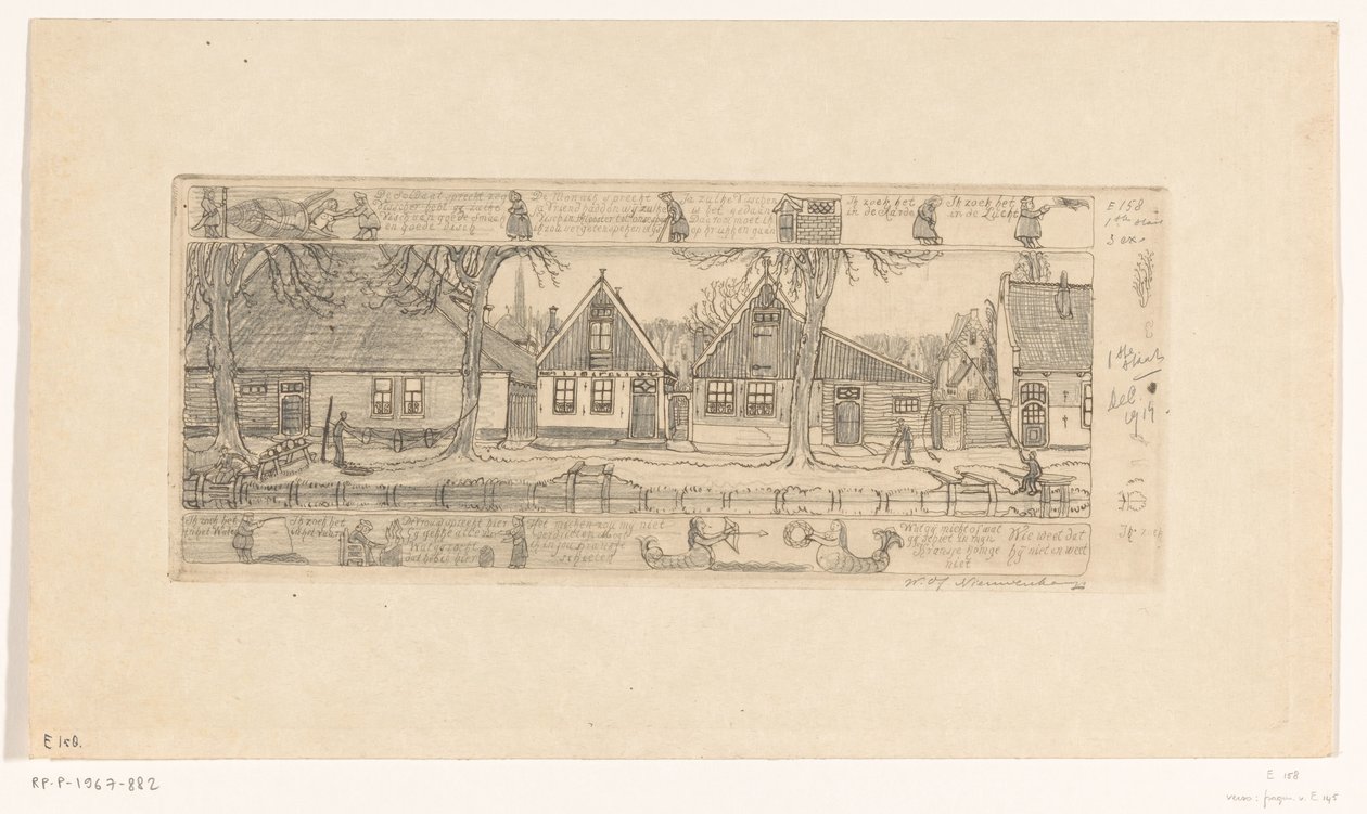 Okolica rolnika, Edam (tytuł oryginalny) autorstwa Wijnand Otto Jan Nieuwenkamp (signed by artist)