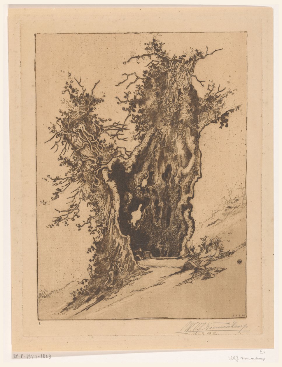 Puste drzewo w Seelisberg w Szwajcarii Puste drzewo (tytuł oryginalny) autorstwa Wijnand Otto Jan Nieuwenkamp (signed by artist)