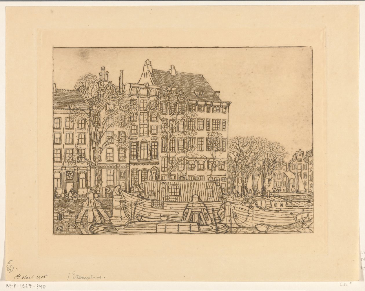 Domy na Prins Hendrikkade w Amsterdamie Prins Hendrikkade (tytuł oryginalny) autorstwa Wijnand Otto Jan Nieuwenkamp