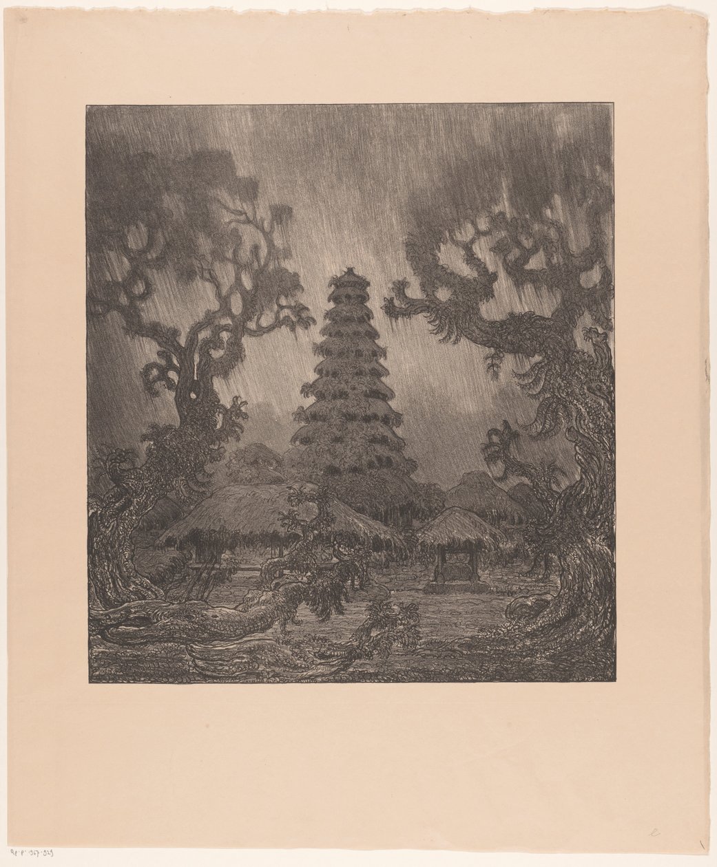 Pagoda w deszczu Świątynia w deszczu (tytuł oryginalny) autorstwa Wijnand Otto Jan Nieuwenkamp