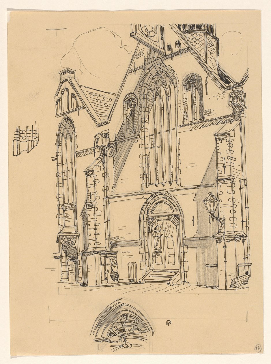 Zachodnia fasada Noorderkerk w Hoorn autorstwa Wijnand Otto Jan Nieuwenkamp