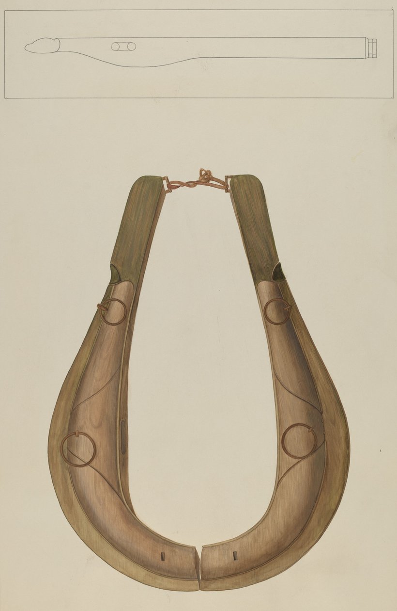 Koń obroża i Hame, ok. 1930 r. 1938. autorstwa Wilbur M Rice
