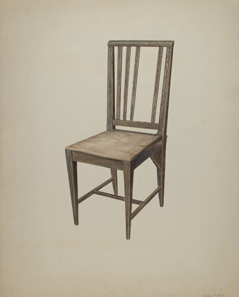 Krzesło drewniane proste, ok. 1900 r. 1938. autorstwa Wilbur M Rice