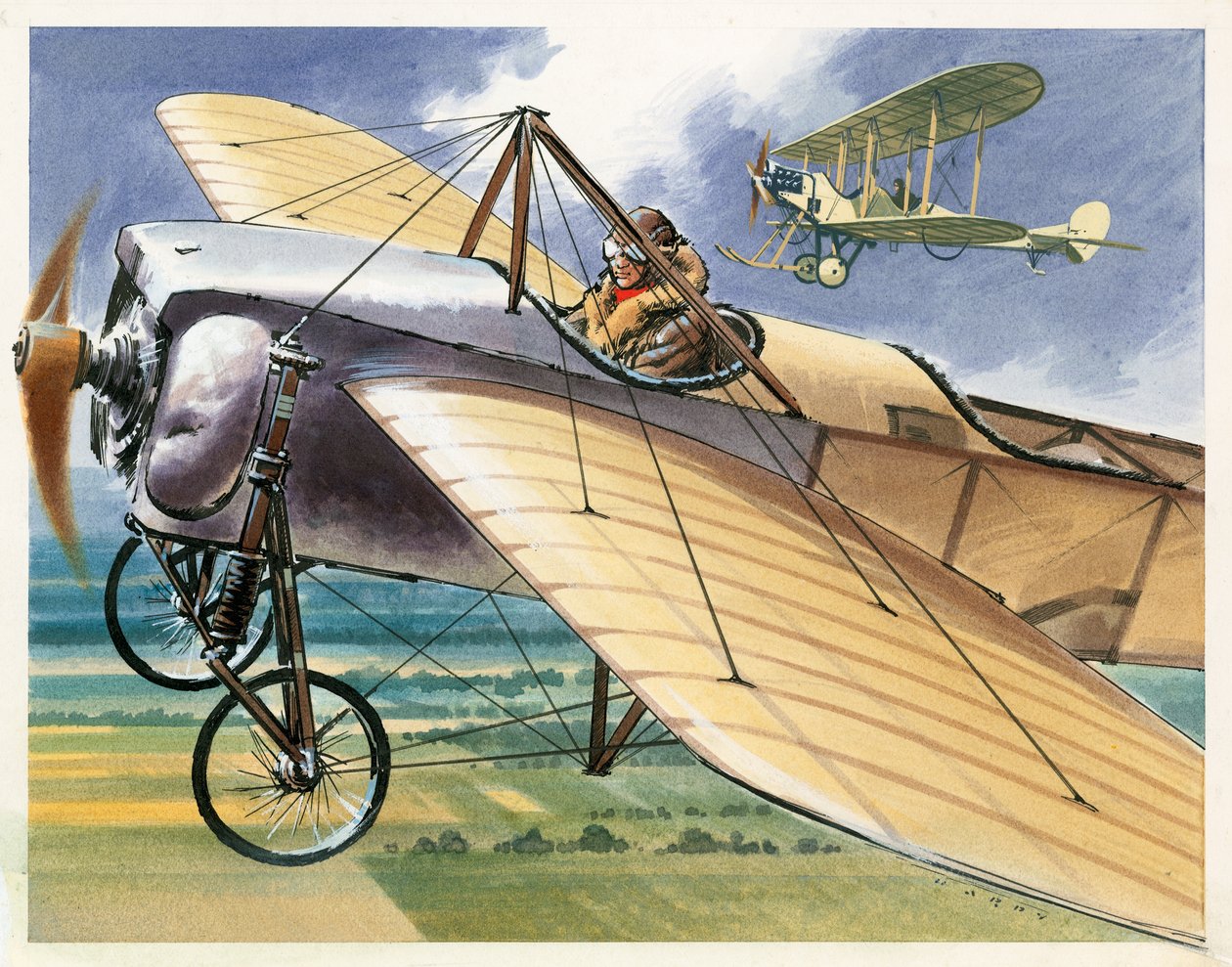 Samolot jednopłatowy Bleriot XI autorstwa Wilf (20th century) Hardy