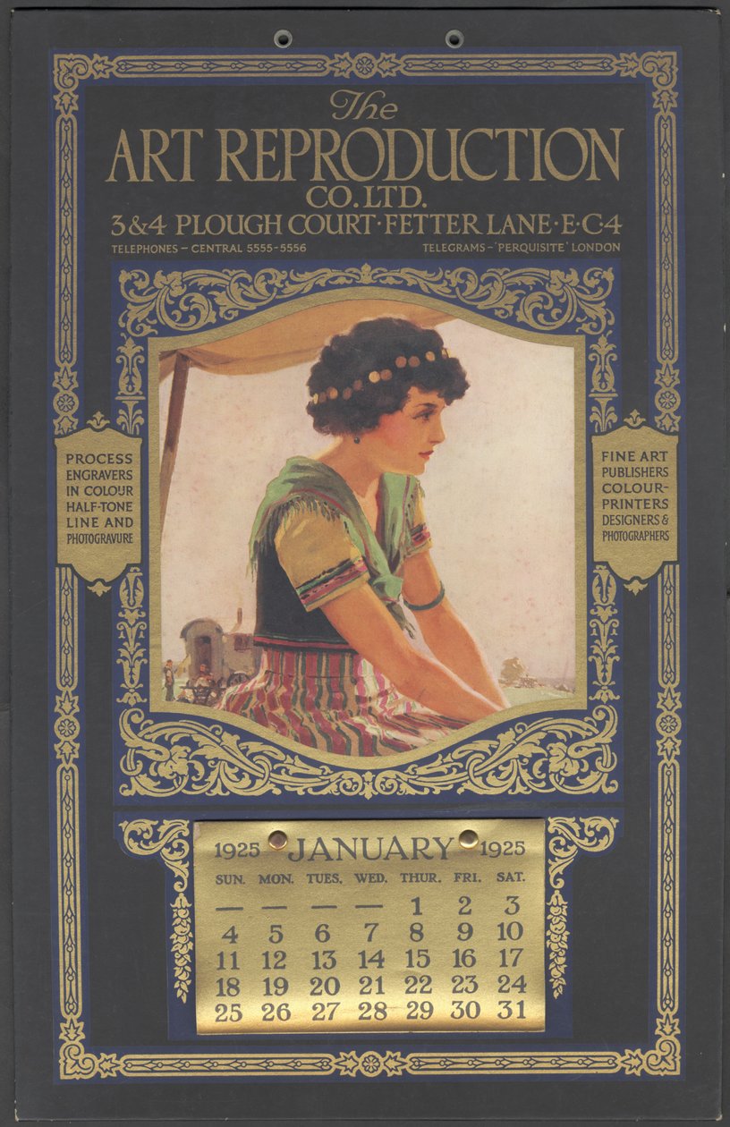 Kalendarz Kompanii Reprodukcji Sztuki, 1925 autorstwa Wilfred Fryer