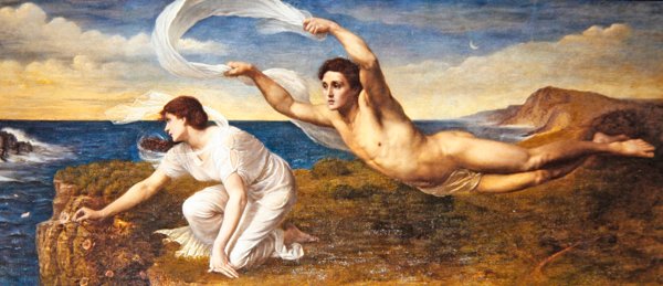 Boreas i Corithyia, c.1890 (olej na płótnie) autorstwa Wilfred Gabriel de Glehn