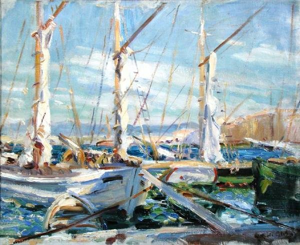 St. Tropez (olej na płótnie) autorstwa Wilfred Gabriel de Glehn