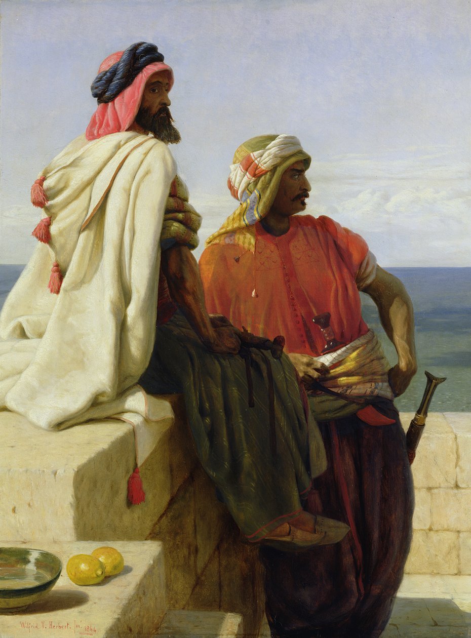 Saraceni przed swoją pozycją, 1864 autorstwa Wilfred Vincent Herbert