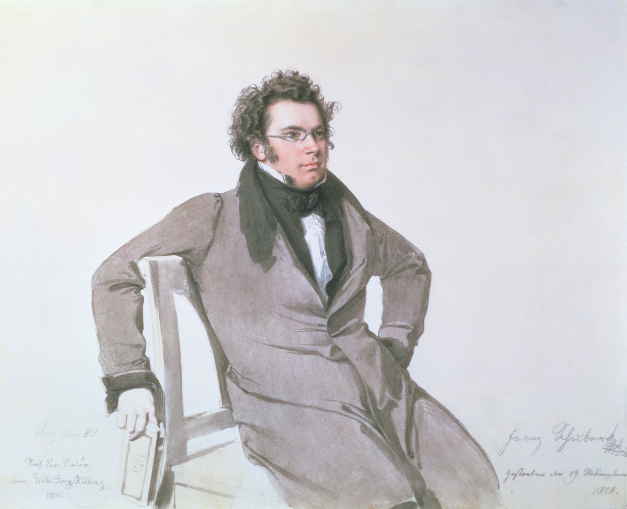 Franz Schubert (1797-1828), 1825 poli autorstwa Wilhelm August Rieder