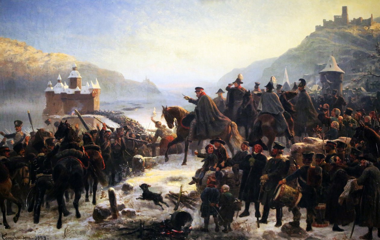 Blucher przekracza Ren w Kaub autorstwa Wilhelm Camphausen