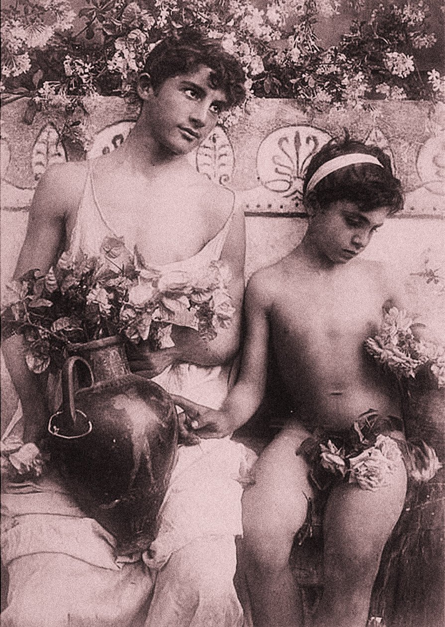 Studium dwóch chłopców, Sycylia, C.1900 autorstwa Baron Wilhelm von Gloeden