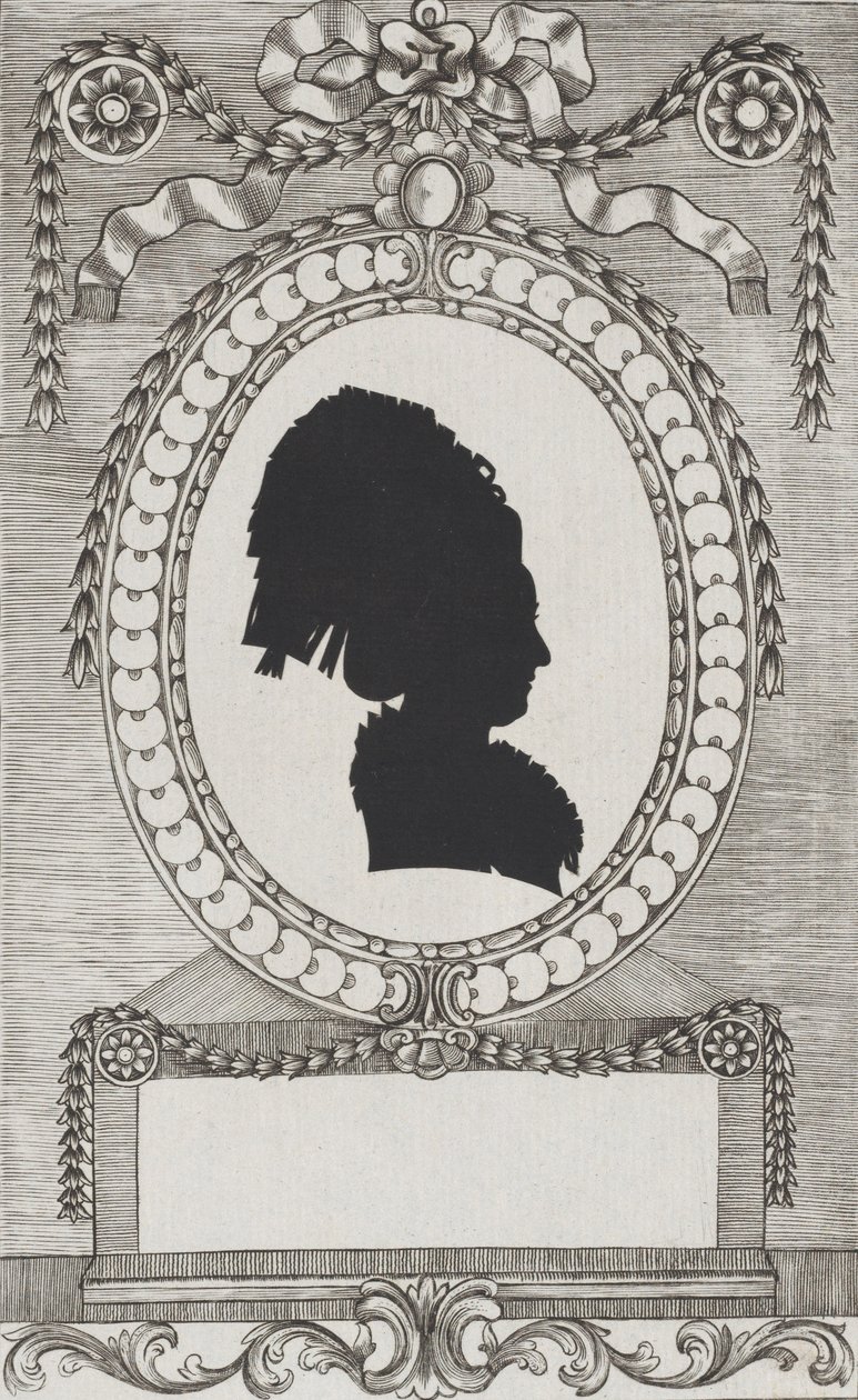 Sylwetka Gräfina Enzenberga, Stiftsfräulein, 1784-1834. autorstwa Wilhelm Ackermann