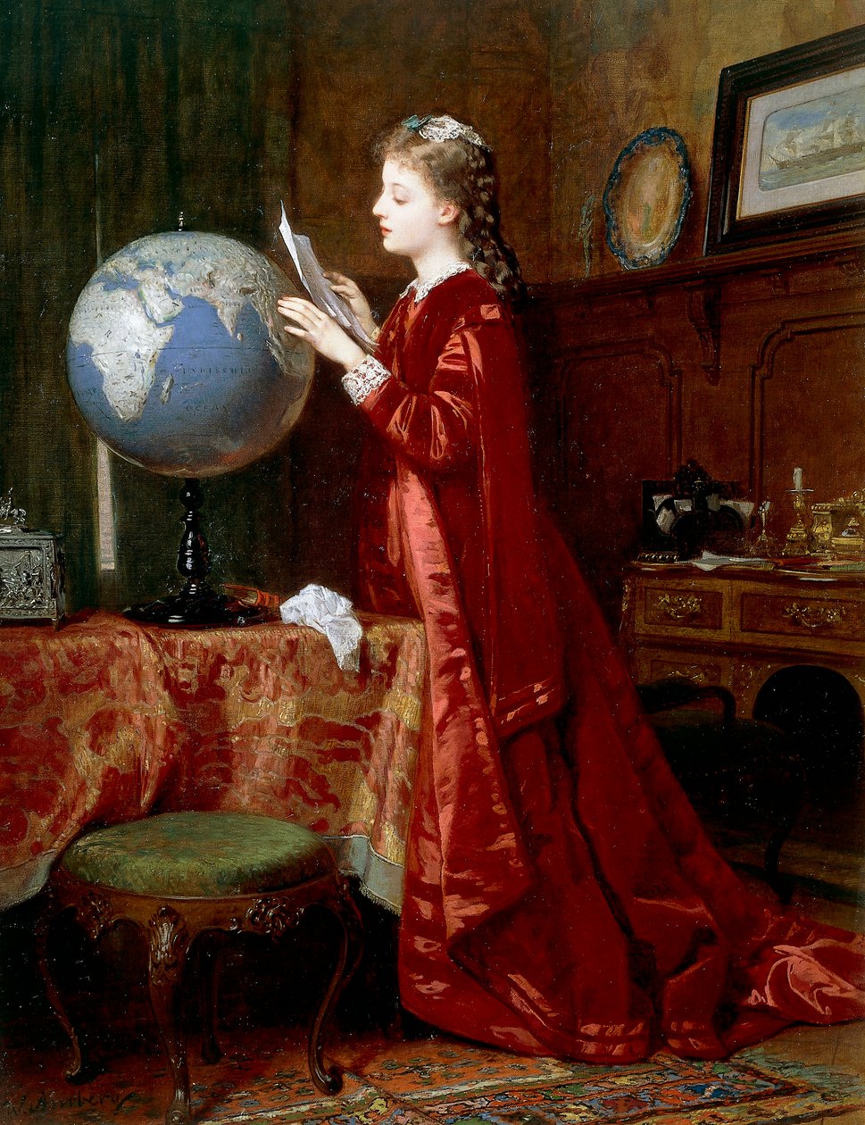 Miejsca odległe, Wilhelm Amberg (1822-1899), olej na płótnie, 84x63 cm, Niemcy autorstwa Wilhelm Amberg