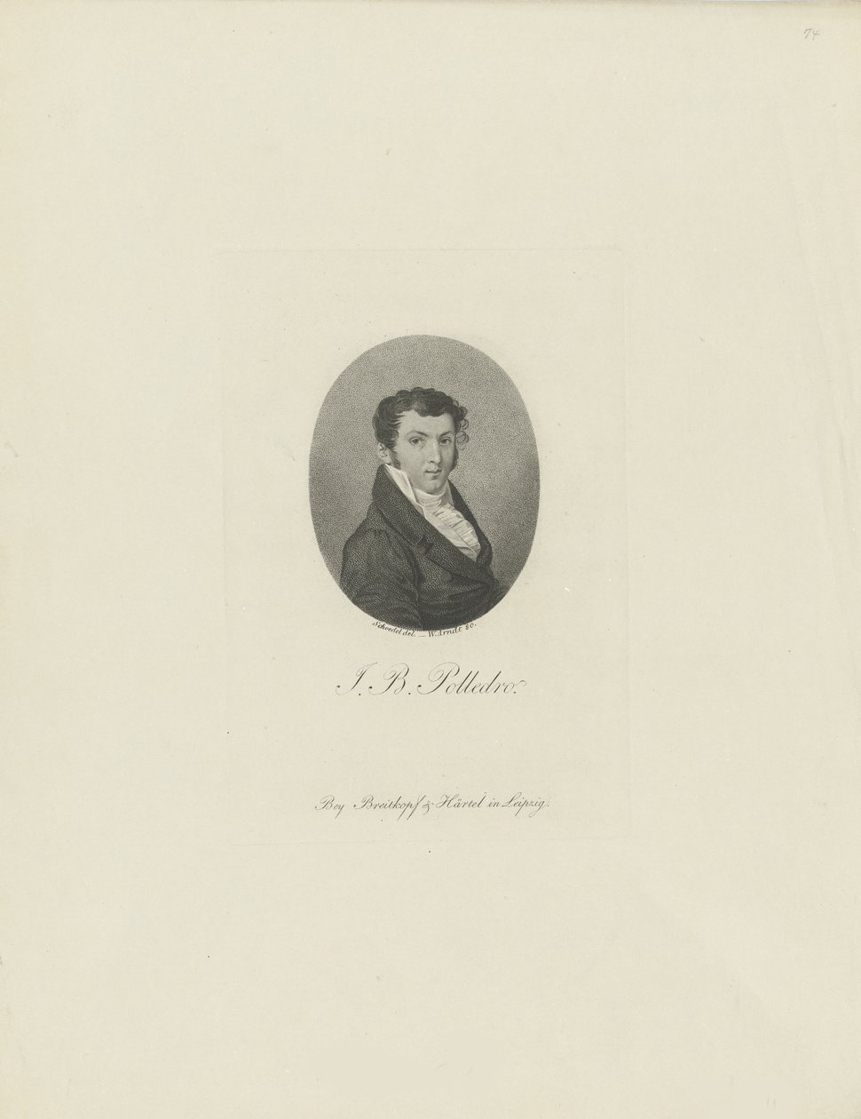 Portret skrzypka i kompozytora Giovanniego Battisty Polledro 1781-1853 , ok. 1930 r. 1810. autorstwa Wilhelm Arndt