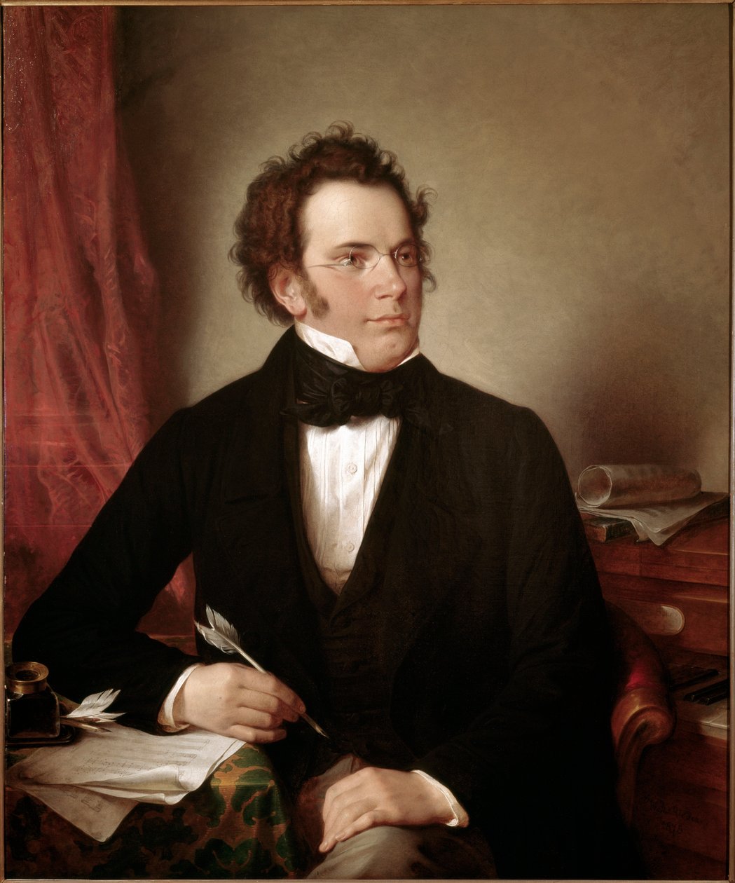 Portret Franza Petera Schuberta autorstwa Wilhelm August Rieder