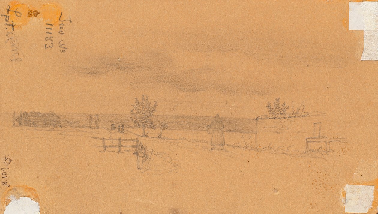Landschaft mit gehender Figur autorstwa Wilhelm Bendz