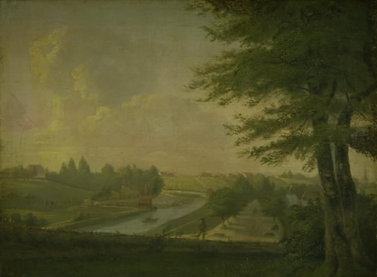 Lot nad kanałem Odense autorstwa Wilhelm Bendz