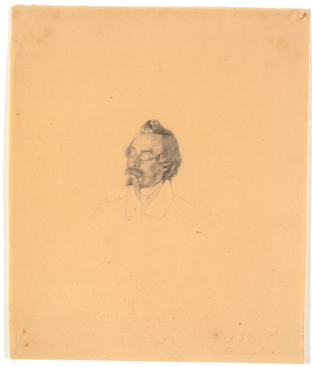 Porträt des Glasmalers Friedrich Vörtel autorstwa Wilhelm Bendz