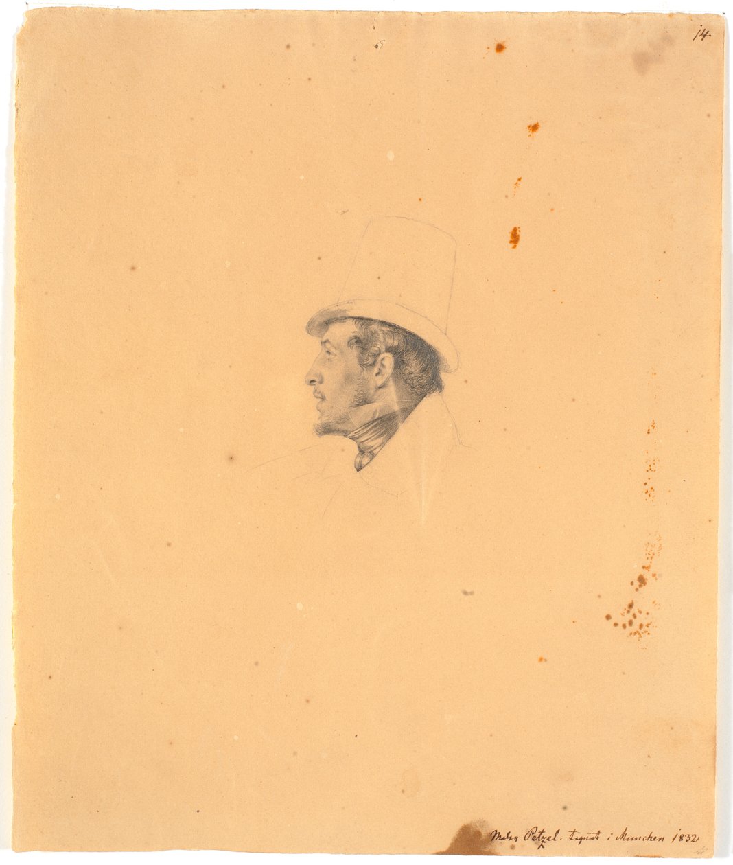 Porträt des Malers Joseph Petzl autorstwa Wilhelm Bendz