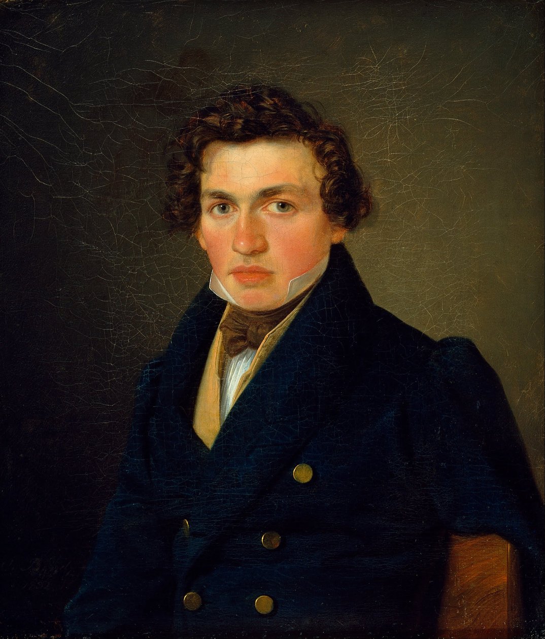 Portret młodego mężczyzny. autorstwa Wilhelm Bendz