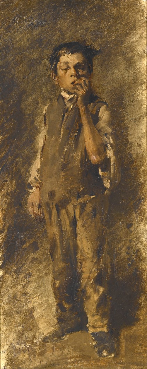 Junge, der an seinen Nägeln kaut autorstwa Wilhelm Busch
