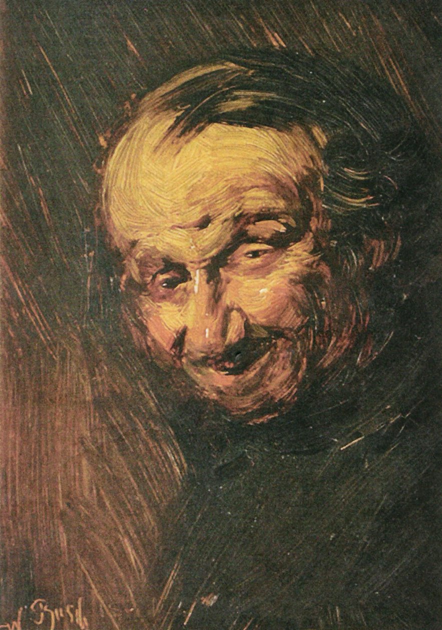 Niemiecki: kościotrup, głowa starca autorstwa Wilhelm Busch