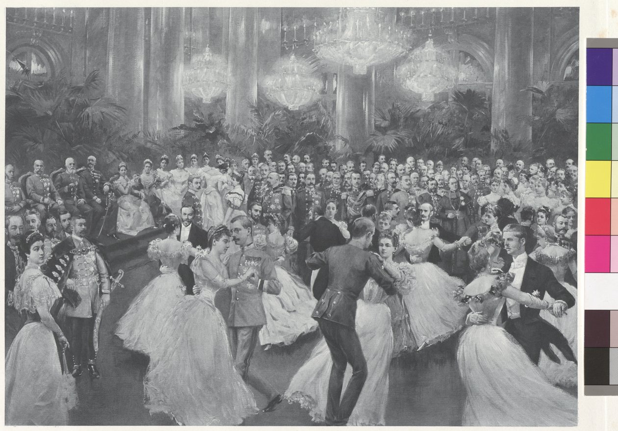 Bal na dworze - uzasadnienie kwadryla autorstwa Wilhelm Gause