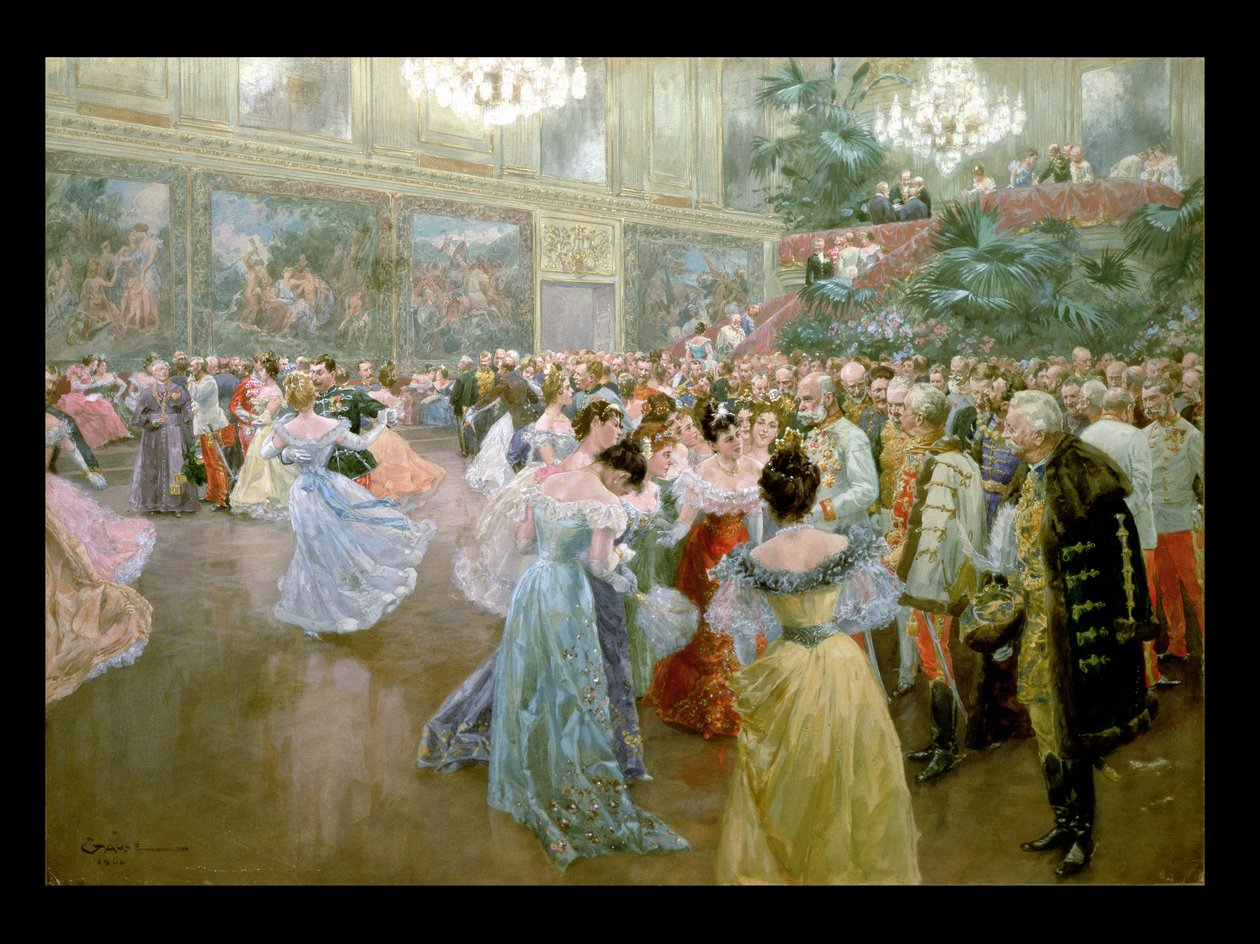 Bal na dworze w Hofburgu, 1900 autorstwa Wilhelm Gause