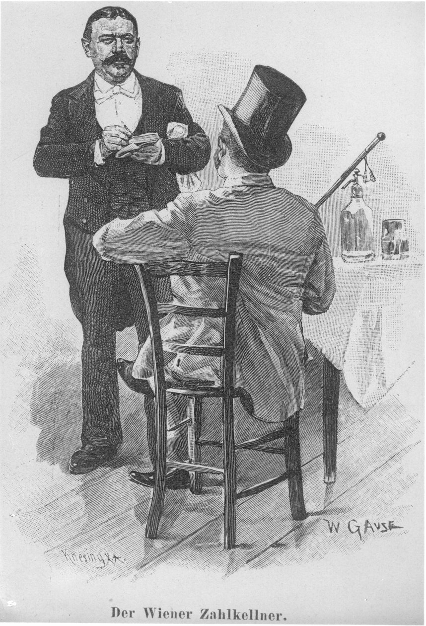 Wiedeński kelner autorstwa Wilhelm Gause