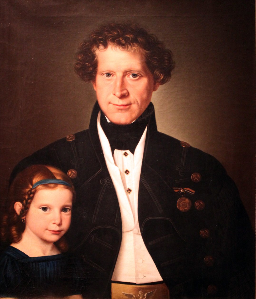 Mistrz hutniczy Ferdinand Zimmermann z córką Marie} autorstwa Wilhelm Gottfried Bauer