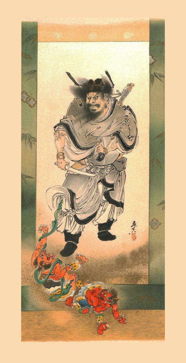 Shoki i demony, c1880, 1886. autorstwa Wilhelm Greve