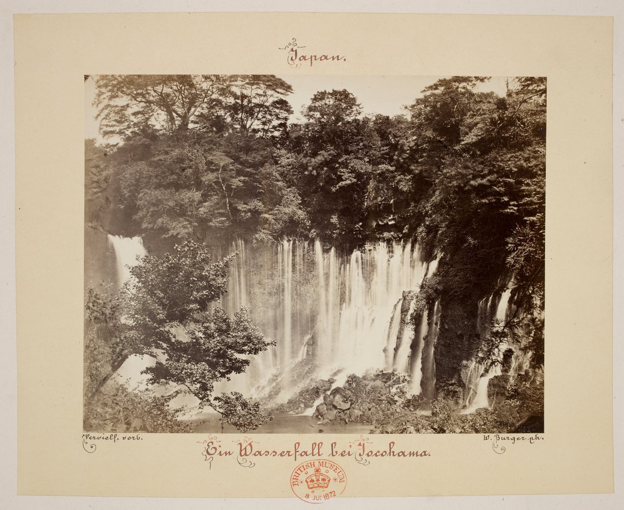 Wodospad w Jokohamie. autorstwa Wilhelm J. Burger