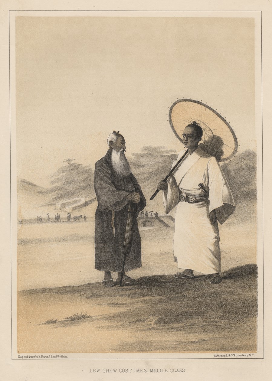 Kostiumy Lew Chew, klasa średnia, 1855 r autorstwa Wilhelm Joseph Heine