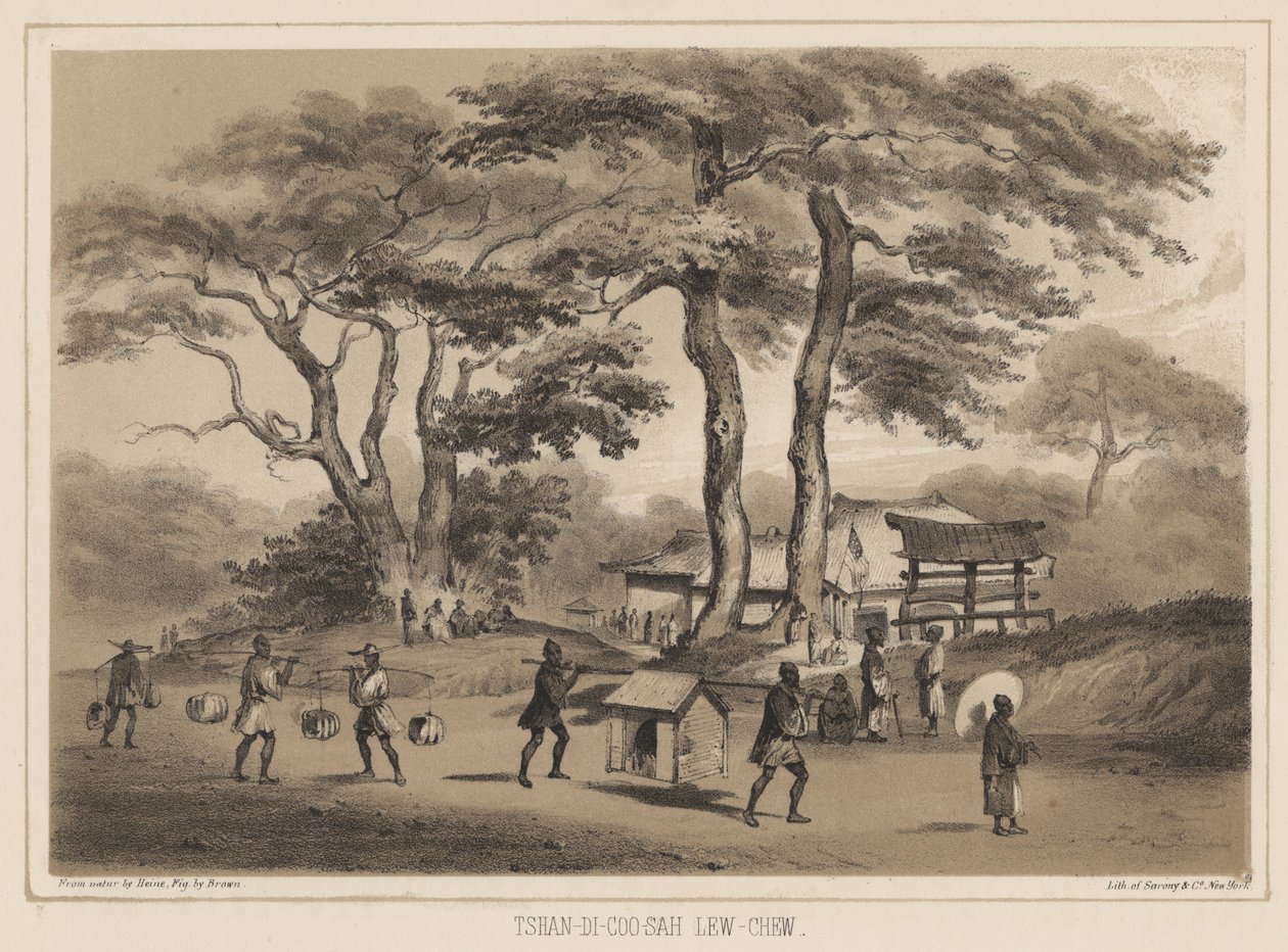 Tshan-Di-Coo-Sah, Lew Chew, 1855 (litografia) autorstwa Wilhelm Joseph Heine