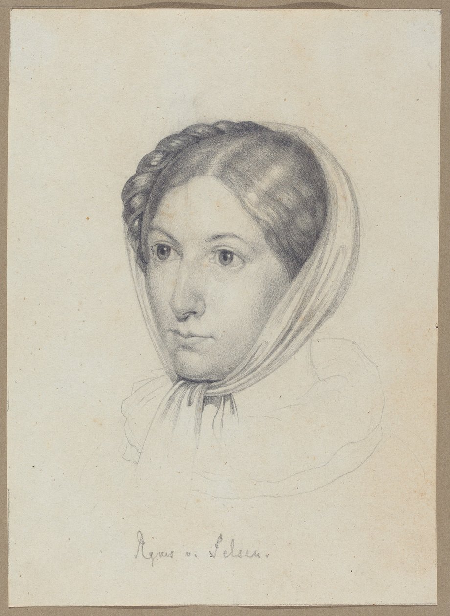 Agnes von Felsen, ok. 1822 (grafit) autorstwa Wilhelm Kügelgen