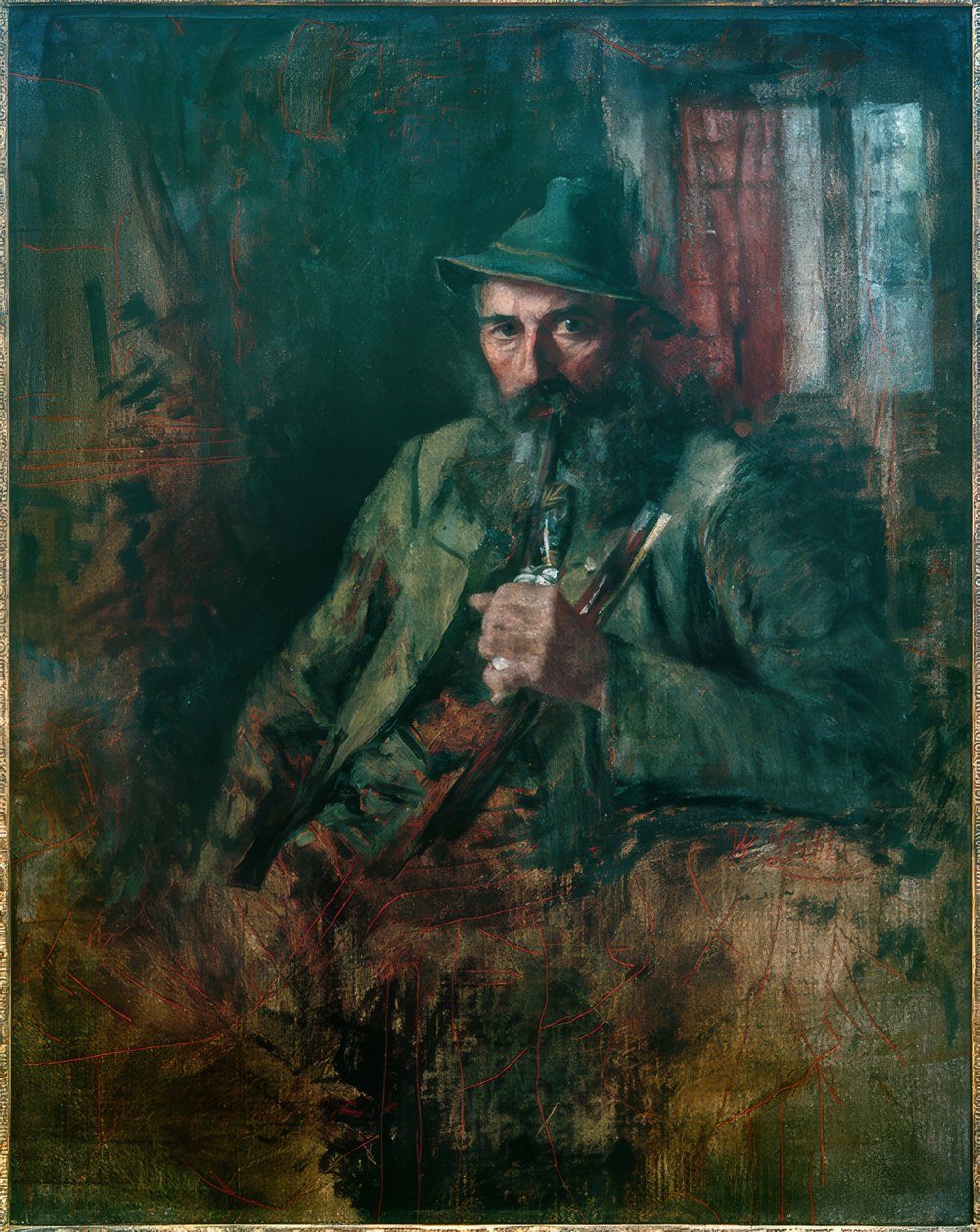 Leśnik Górnej Bawarii autorstwa Wilhelm Maria Hubertus Leibl