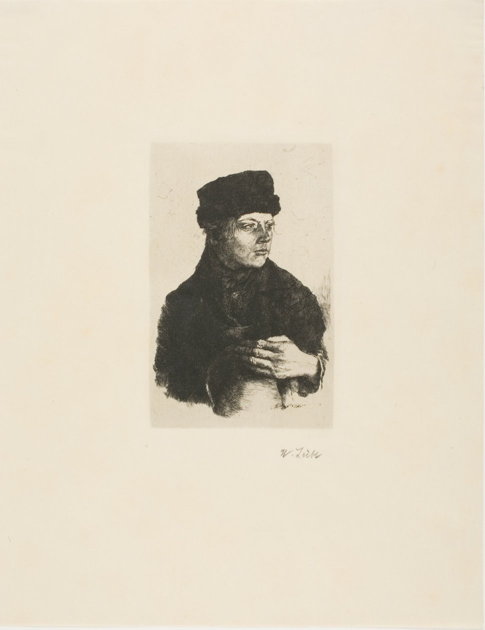Chłop z dzbanem autorstwa Wilhelm Maria Hubertus Leibl
