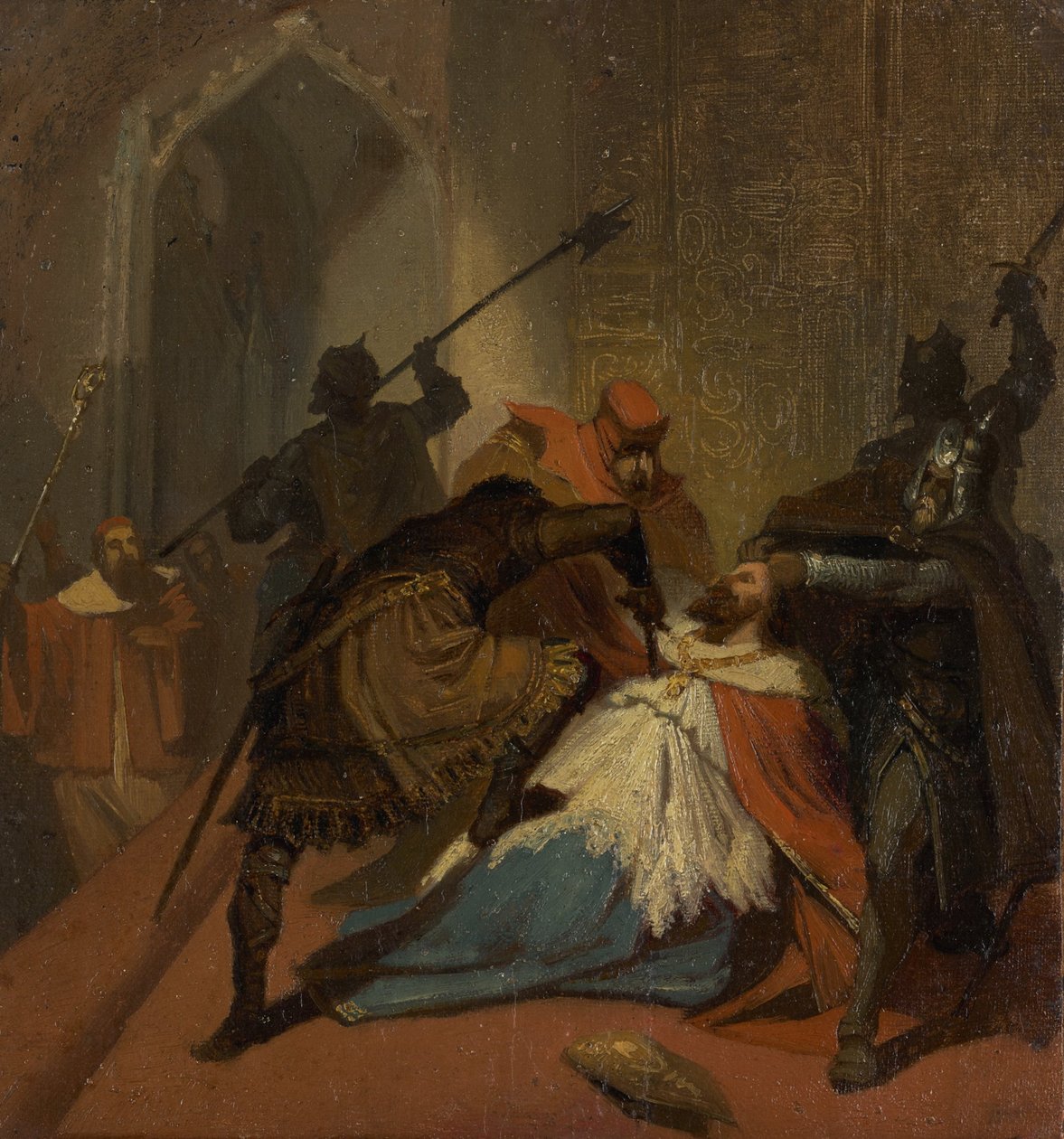 Zabójstwo kardynała autorstwa Wilhelm Lindenschmit der Jüngere