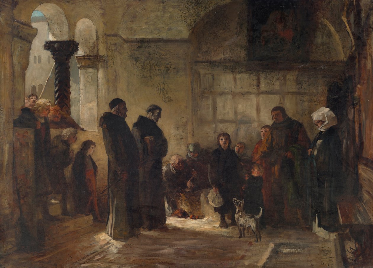Wejście Lutra do szkoły klasztornej autorstwa Wilhelm Lindenschmit der Jüngere