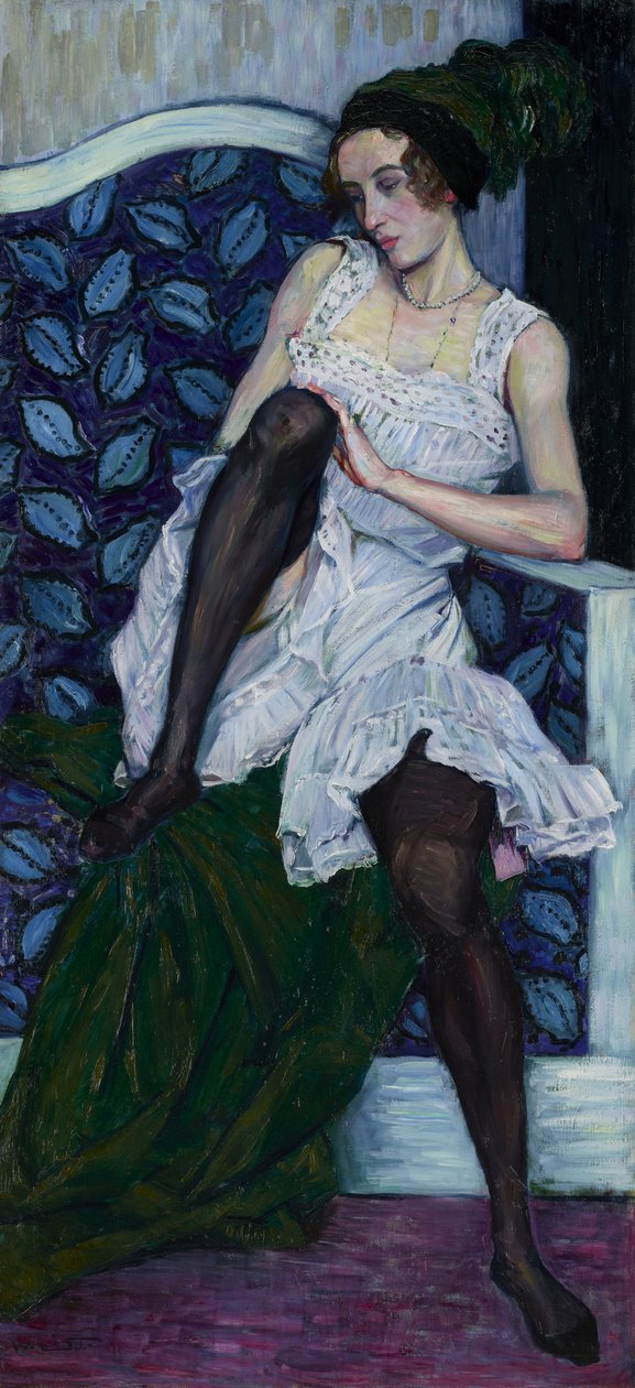 Młoda kobieta w bieliźnie, ok. 1910–11 (olej na płótnie) autorstwa Wilhelm List
