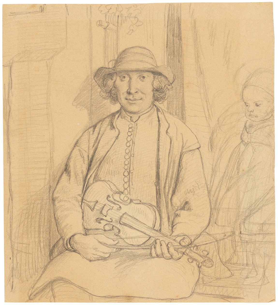 Szwedzki muzyk ludowy autorstwa Wilhelm Marstrand