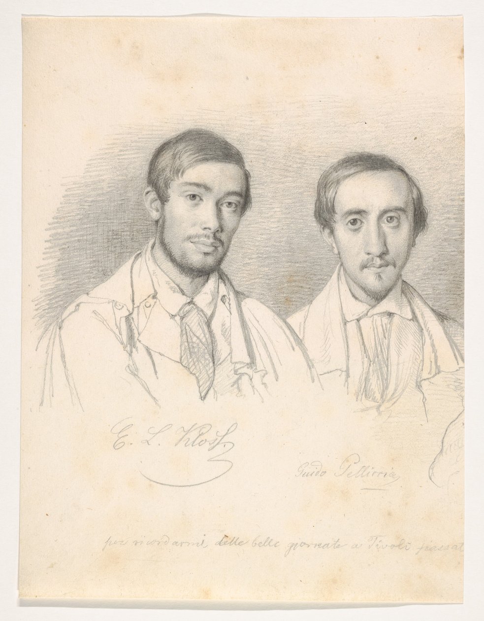 Podwójny portret artystów E. F. Klossa i G. Pellicii autorstwa Wilhelm Marstrand
