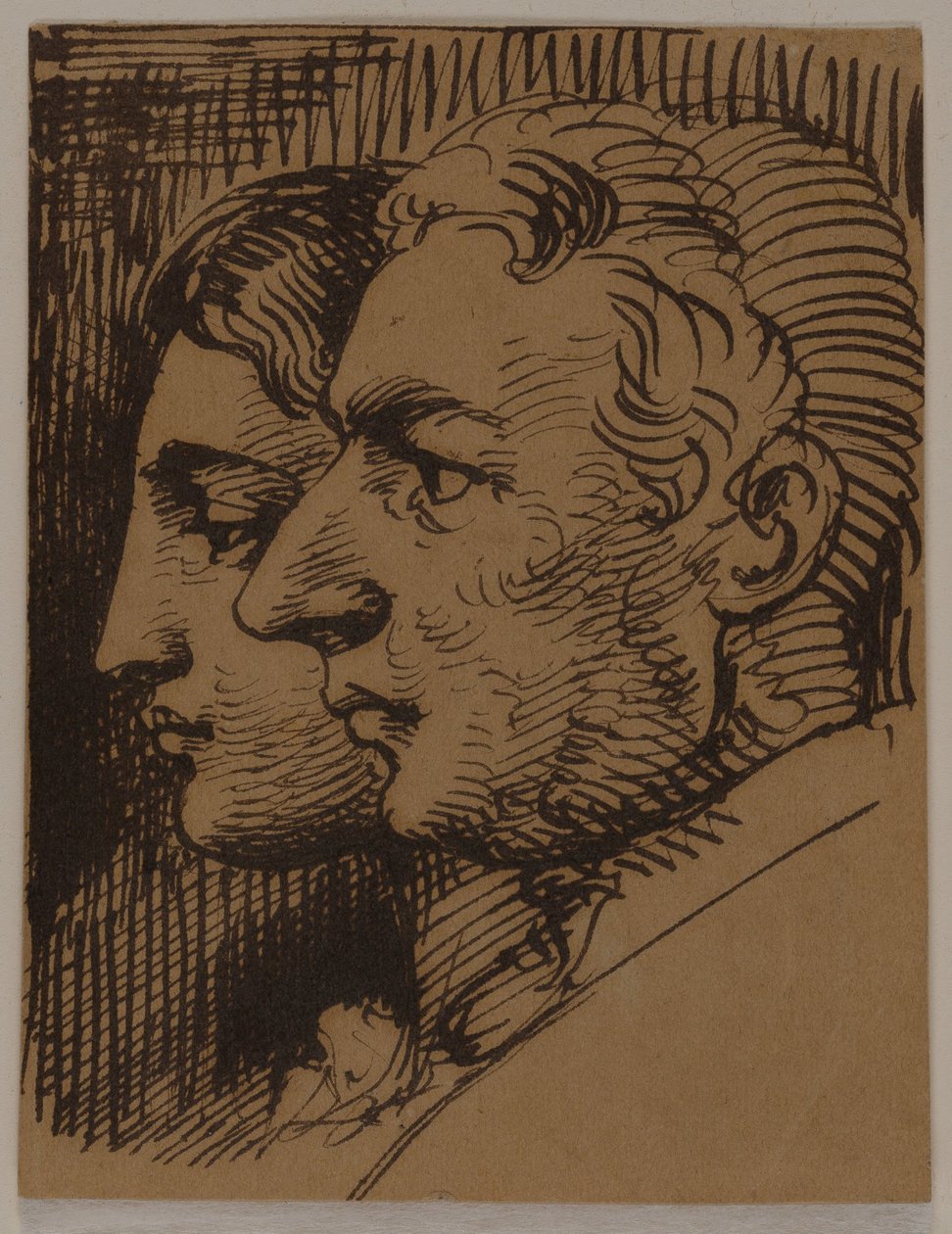 Podwójny portret mężczyzny i kobiety z profilu autorstwa Wilhelm Marstrand