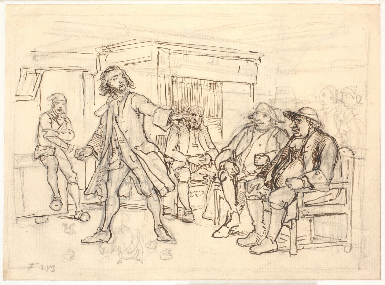 Erasmus Montanus debatuje z Perem Degn autorstwa Wilhelm Marstrand