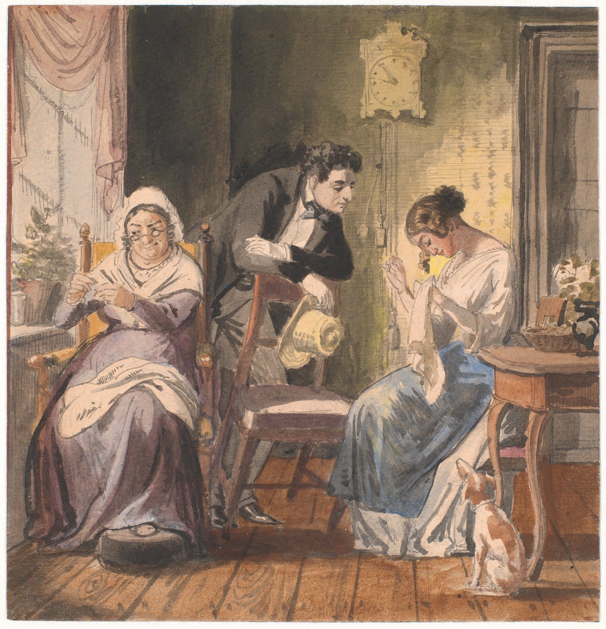 Wizyta (Wizyta z życia codziennego) autorstwa Wilhelm Marstrand