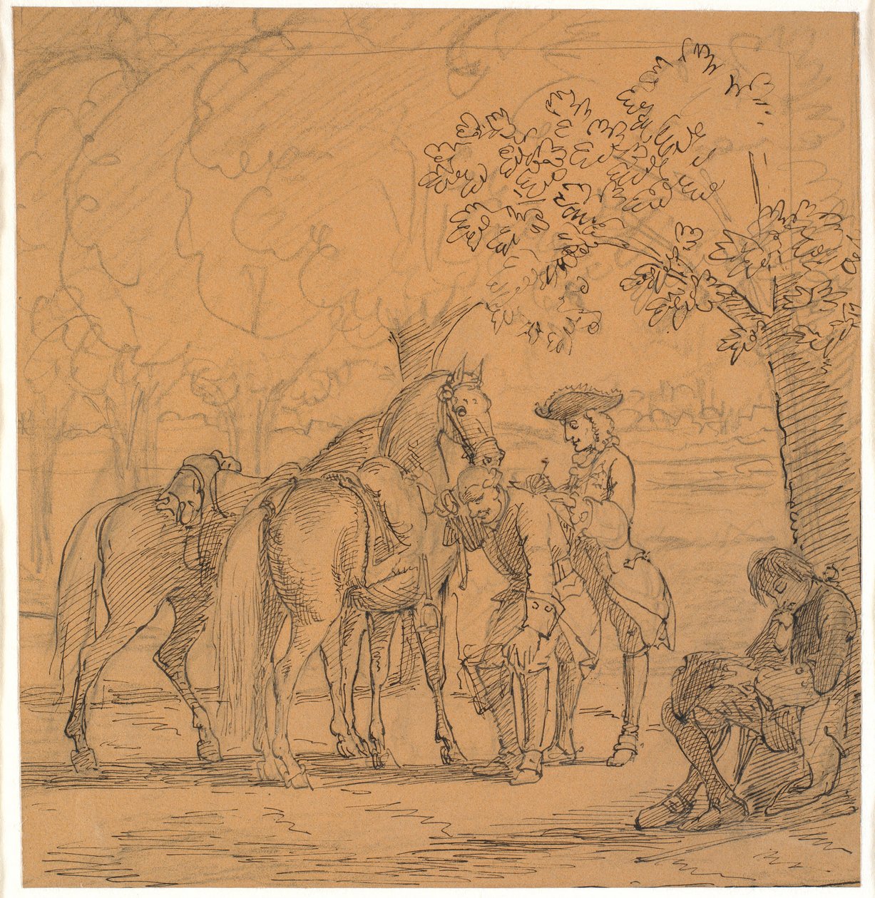Frederik V zgadza się z wnioskiem teologa, (CD Biehls Breve, wyd. 1865) autorstwa Wilhelm Marstrand